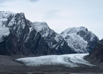 camadas, de gelo, rios, de gelo, áreas, glaciais;